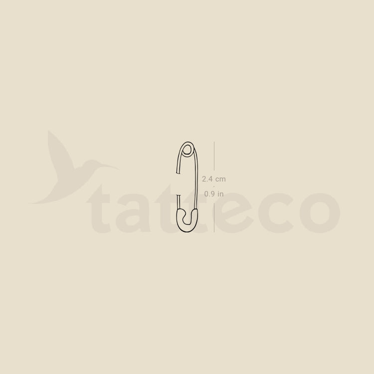 Safety Pin Temporary Tattoo - Set of 3