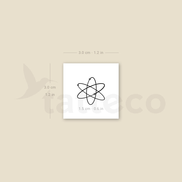 Atom Temporary Tattoo - Set of 3