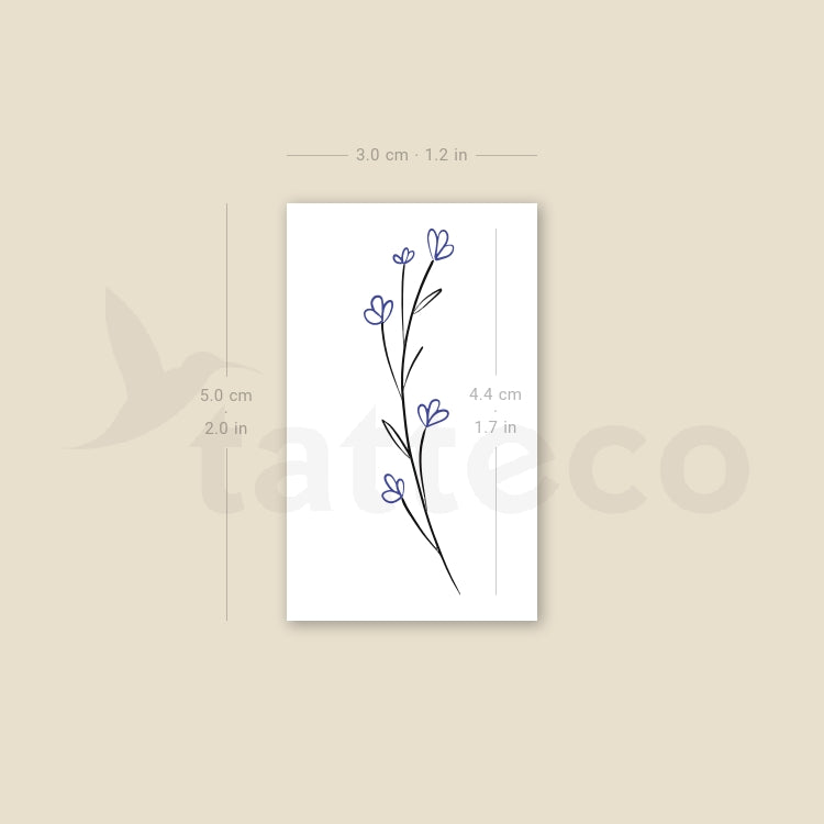 Baby's Breath	Temporary Tattoo - Set of 3