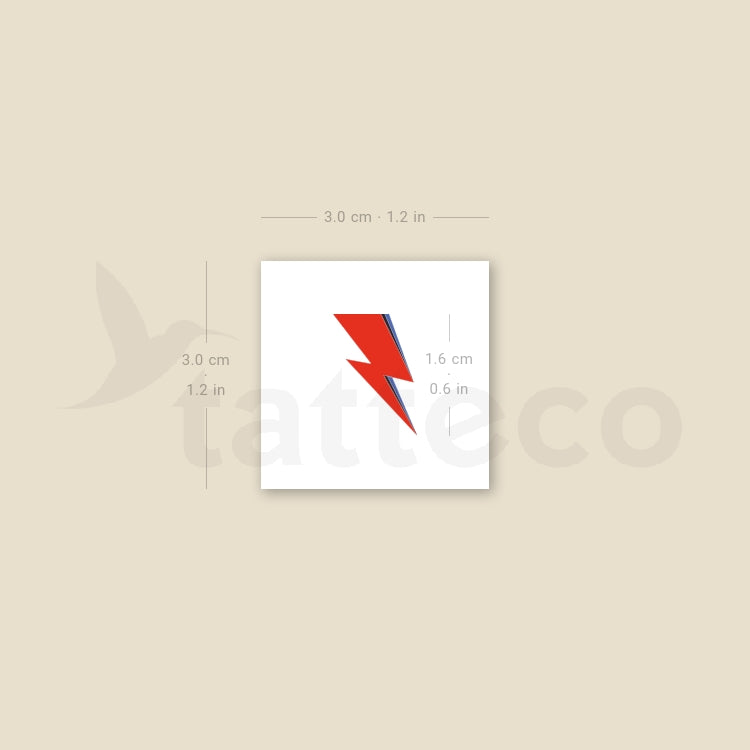 Bowie Bolt Temporary Tattoo - Set of 3