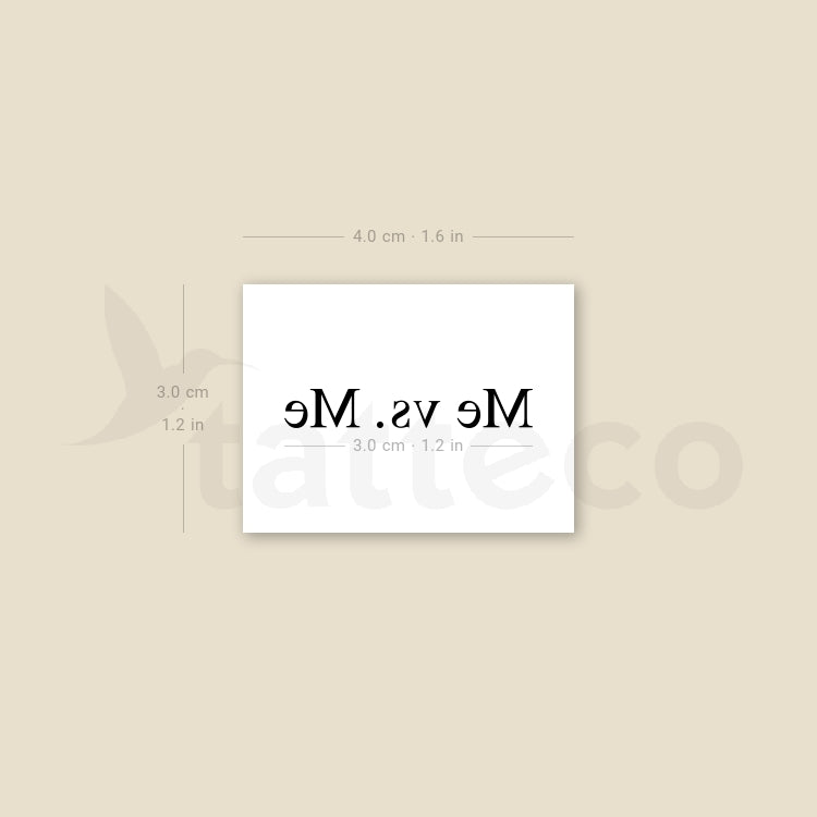 Me vs. Me Temporary Tattoo - Set of 3