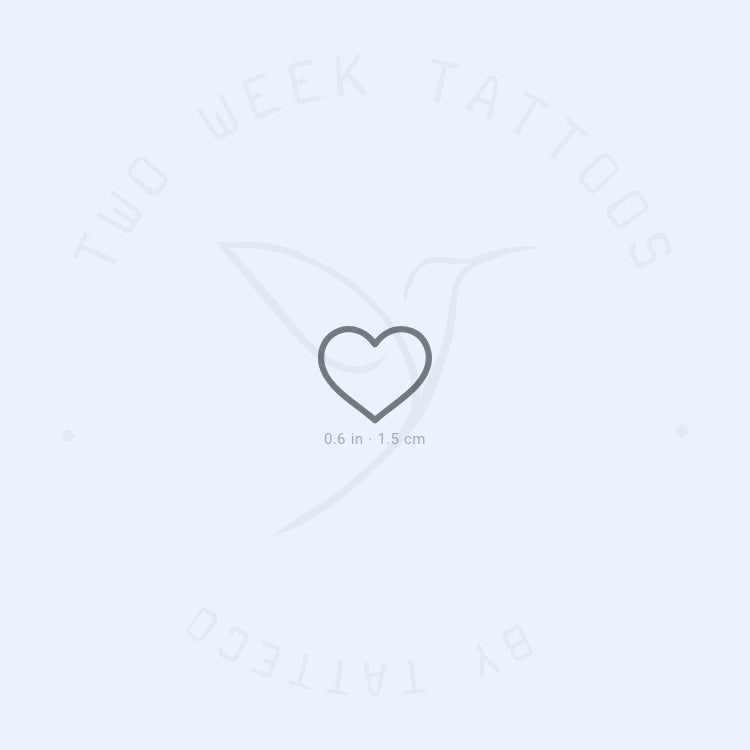 Heart Outline Semi-Permanent Tattoo - Set of 2