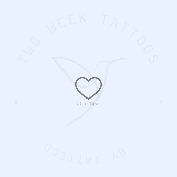 Heart Outline Semi-Permanent Tattoo - Set of 2