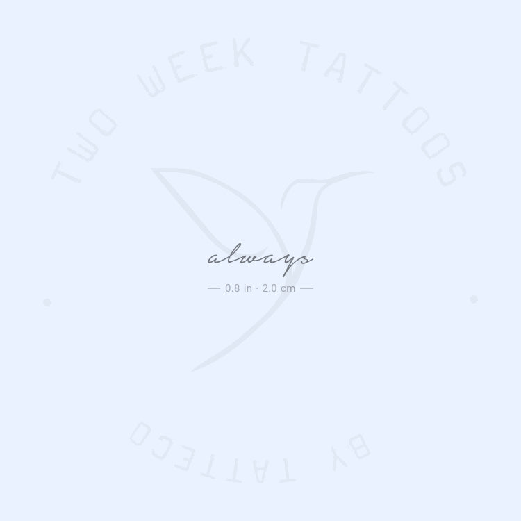 Small Always 2-Week Temporary Tattoo - Set of 2