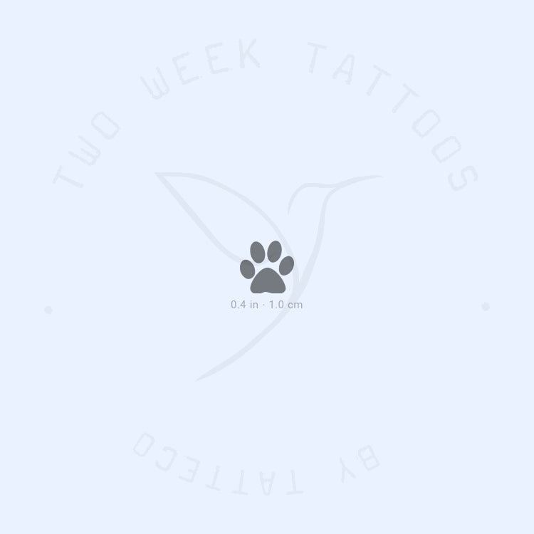Tatuaje semipermanente de huella de pata - Juego de 2
