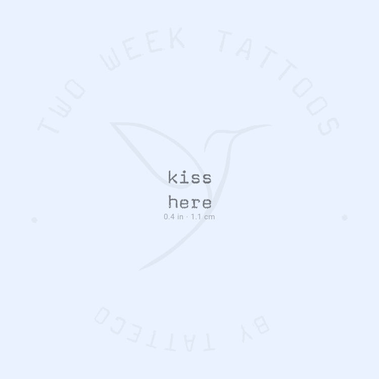 Tatuaje semipermanente "Pequeño beso aquí" - Juego de 2