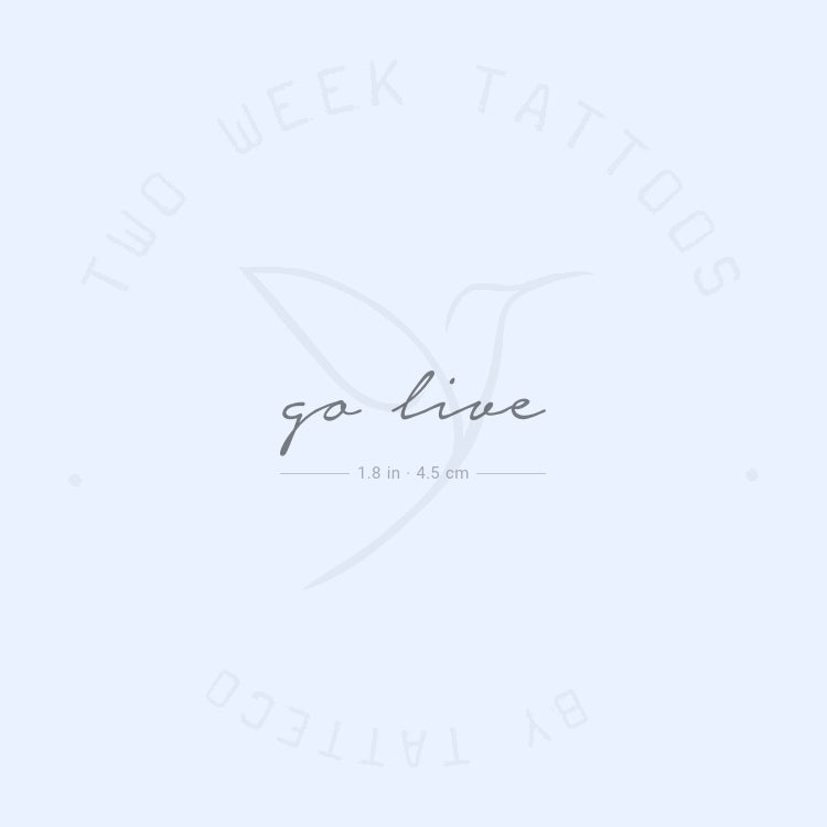 Tatuaje semipermanente Go Live - Juego de 2