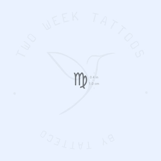 Tatuaje semipermanente del símbolo zodiacal Virgo (juego de 2)