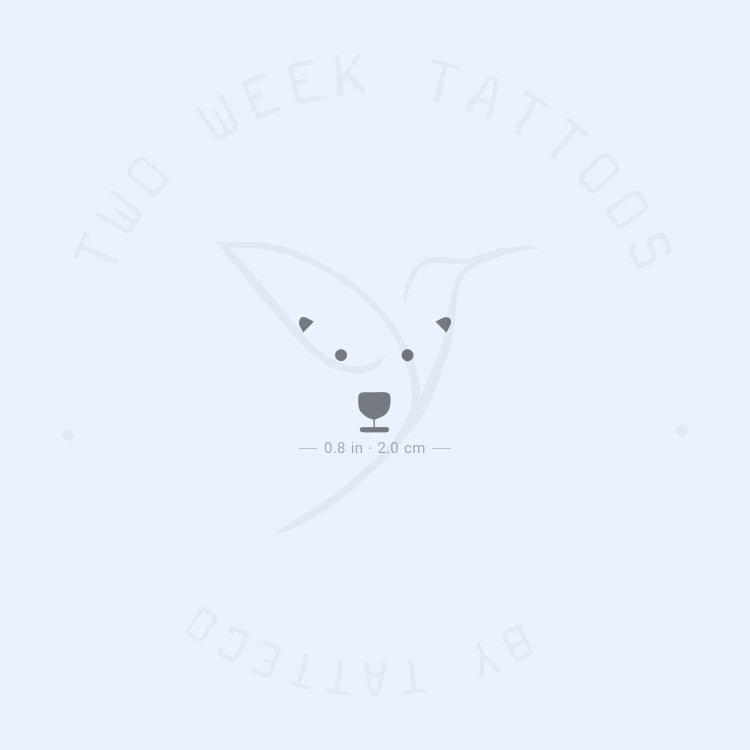 Polar Bear Face Semi-Permanent Tattoo - Set of 2