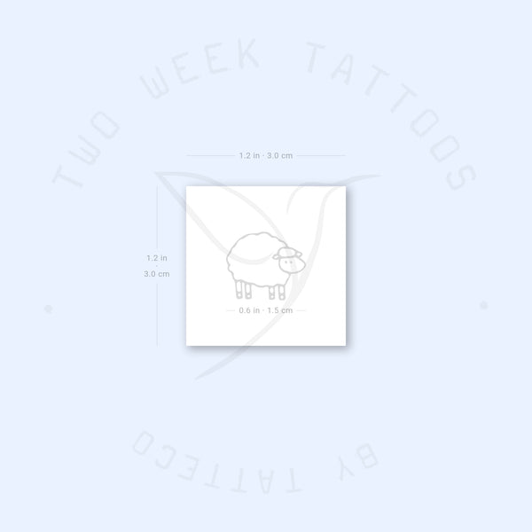 Sheep Semi-Permanent Tattoo - Set of 2