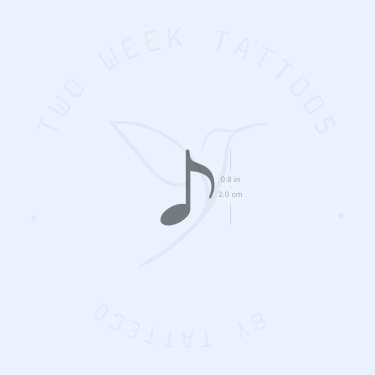 Music Note Semi-Permanent Tattoo - Set of 2
