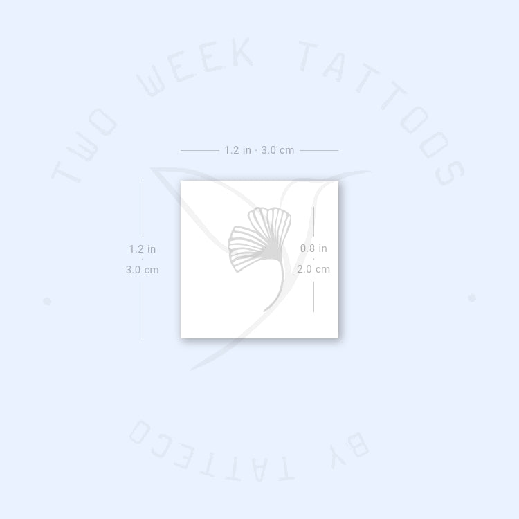 Small Ginkgo Leaf Semi-Permanent Tattoo - Set of 2