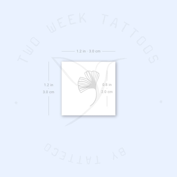 Small Ginkgo Leaf Semi-Permanent Tattoo - Set of 2