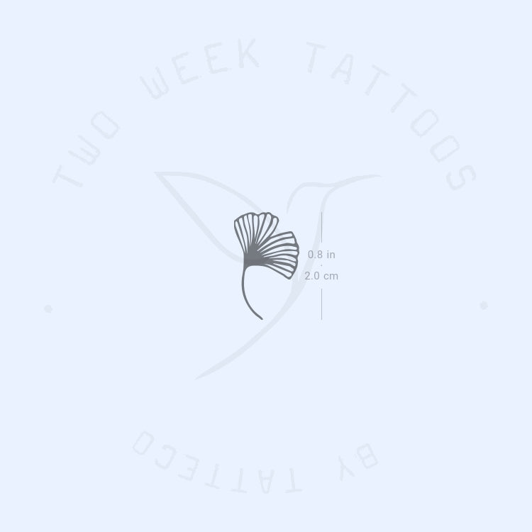 Small Ginkgo Leaf Semi-Permanent Tattoo - Set of 2