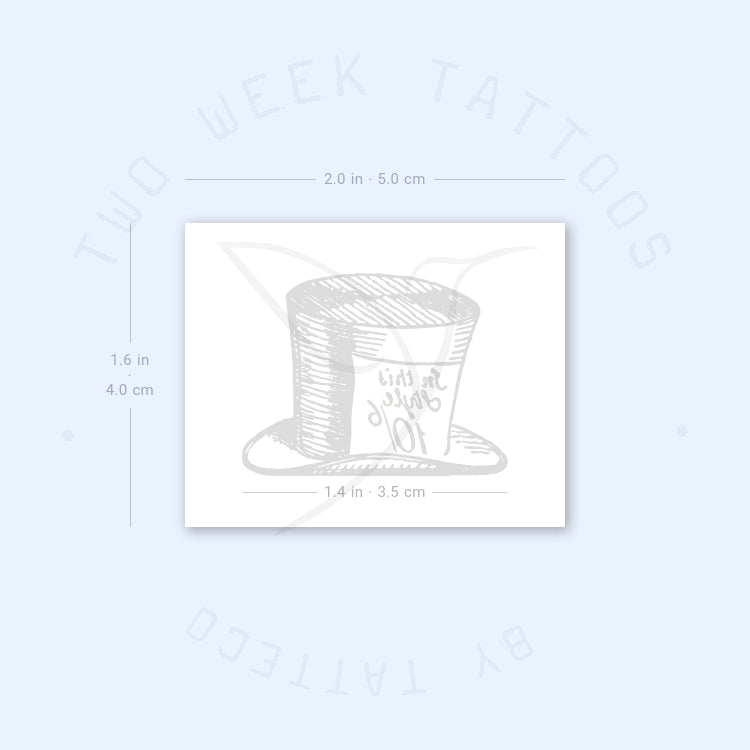 Mad Hatter's Hat Semi-Permanent Tattoo - Set of 2