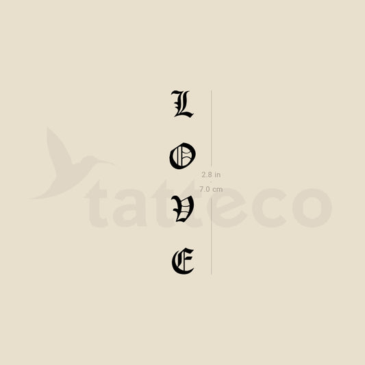 Tatuaje temporal de amor gótico para bodas - Set de 100
