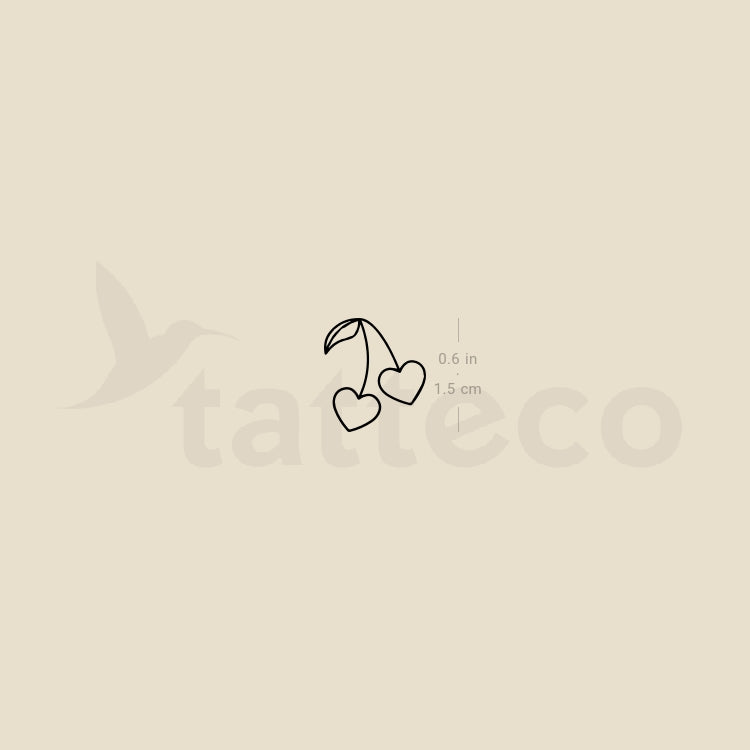 Cherry Couple Temporary Tattoo - Set of 3