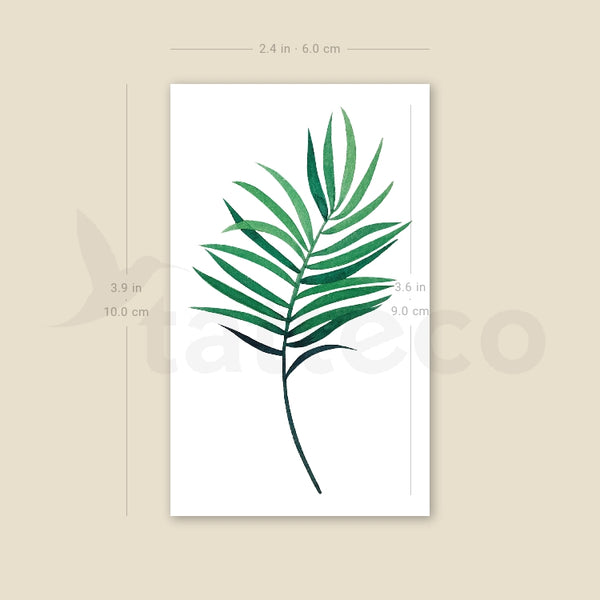 Palm Leaf Temporary Tattoo - Set of 3
