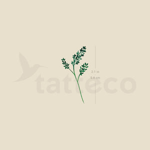 Green Branch Temporary Tattoo by Zihee - Set of 3