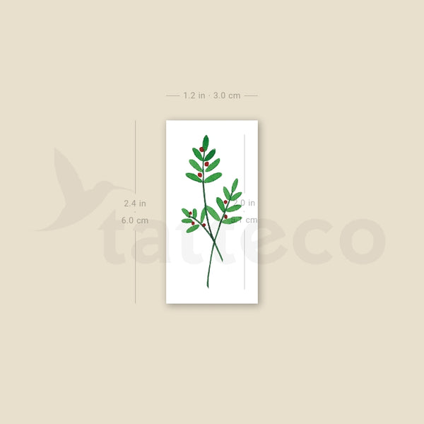 Berry Branch Temporary Tattoo by Zihee - Set of 3