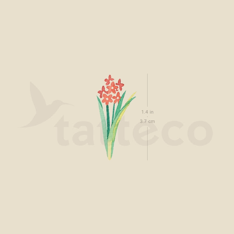 Orange Flower Temporary Tattoo by Zihee - Set of 3