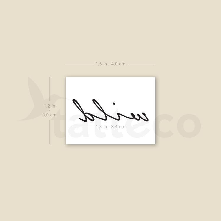Handwritten 'Wild' Temporary Tattoo for Weddings - Set of 100