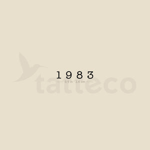1983 Temporary Tattoo - Set of 3