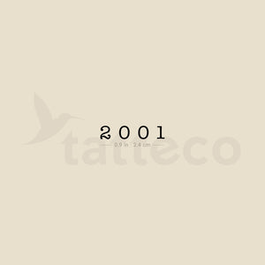 2001 Temporary Tattoo - Set of 3