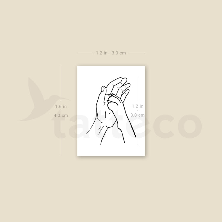 Dog High-Five Temporary Tattoo - Set of 3