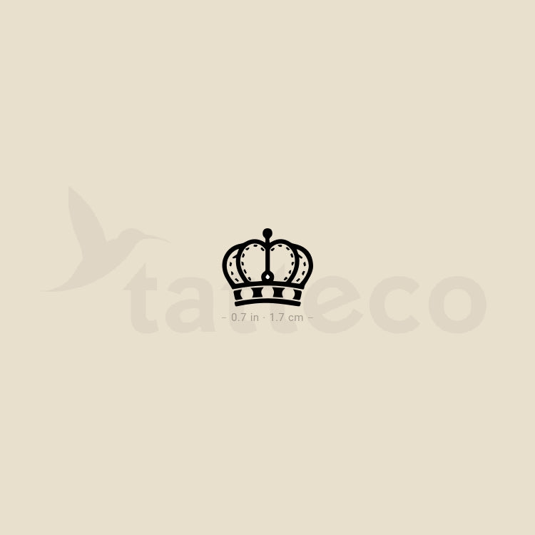 Queen Crown Temporary Tattoo - Set of 3