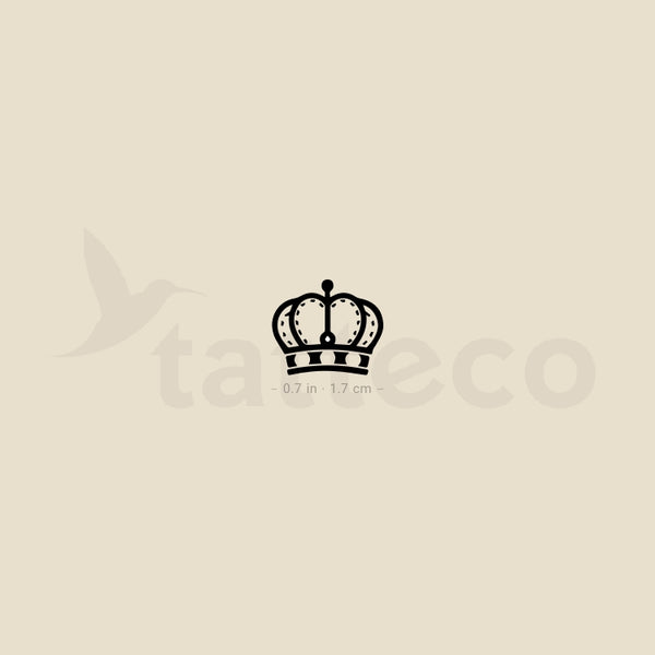 Queen Crown Temporary Tattoo - Set of 3