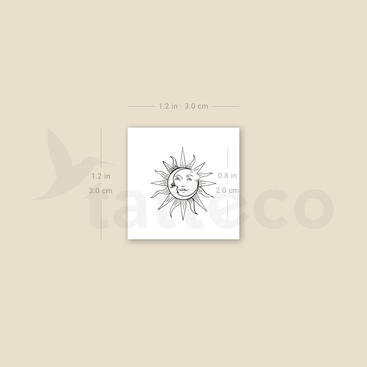 Sun & Moon Temporary Tattoo - Set of 3