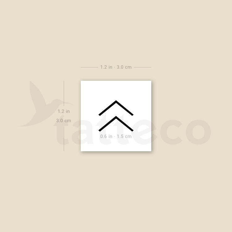 Chevron Arrow Temporary Tattoo - Set of 3