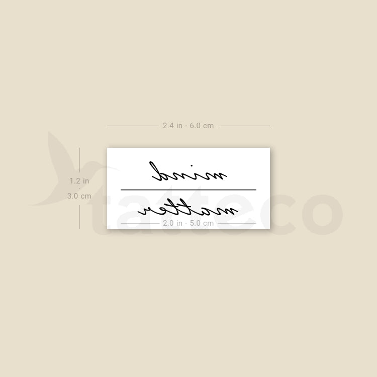 Mind Over Matter Temporary Tattoo - Set of 3