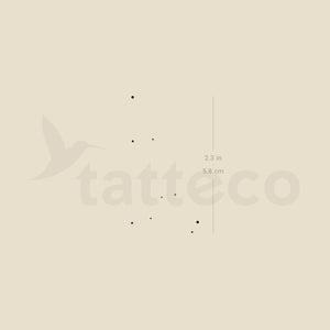 Minimalist Leo Constellation Temporary Tattoo - Set of 3
