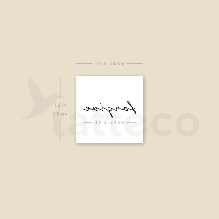 Small Forgive Temporary Tattoo - Set of 3