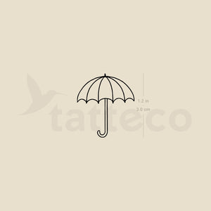 Umbrella Temporary Tattoo - Set of 3