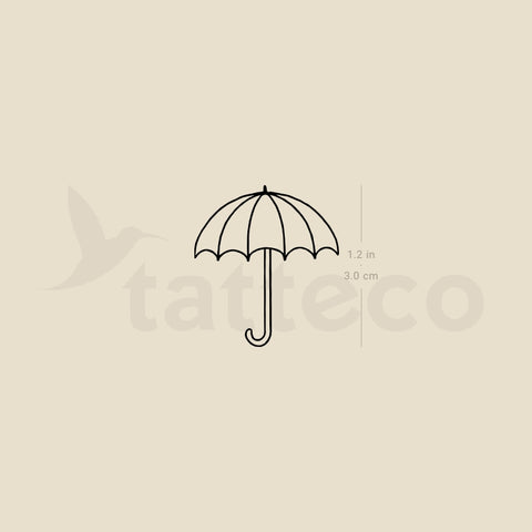 Umbrella Temporary Tattoo - Set of 3