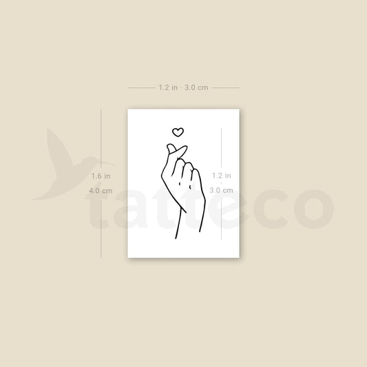 Tatuaje temporal coreano "Te amo" para bodas (100 unidades)