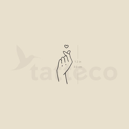Tatuaje temporal coreano "Te amo" para bodas (100 unidades)