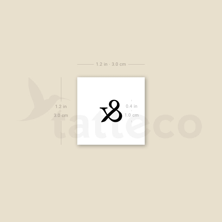 Tatuaje temporal de Ampersand - Juego de 3