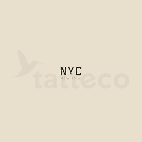 NYC Temporary Tattoo - Set of 3