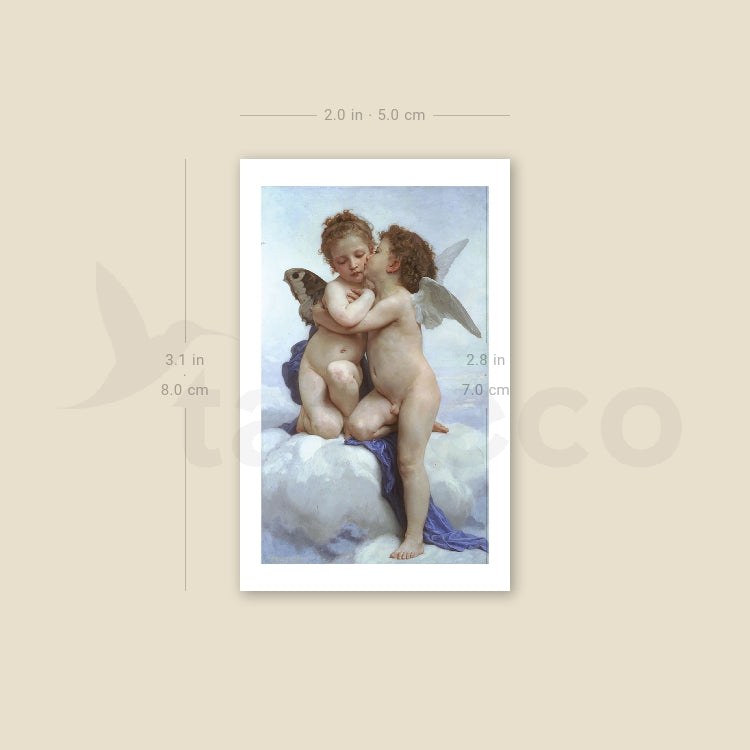 Bouguereau's The First Kiss Temporary Tattoo - Set of 3