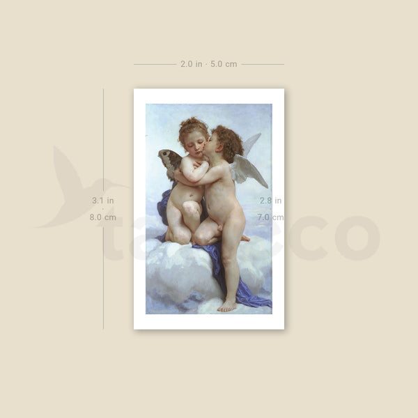 Bouguereau's The First Kiss Temporary Tattoo - Set of 3