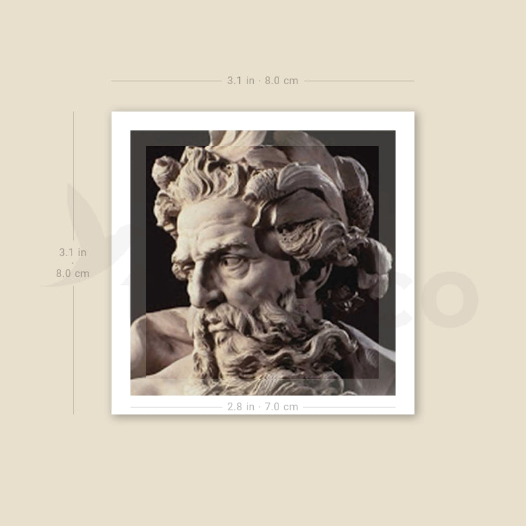 Tatuaje temporal de Neptuno de Sigisberto - Juego de 3