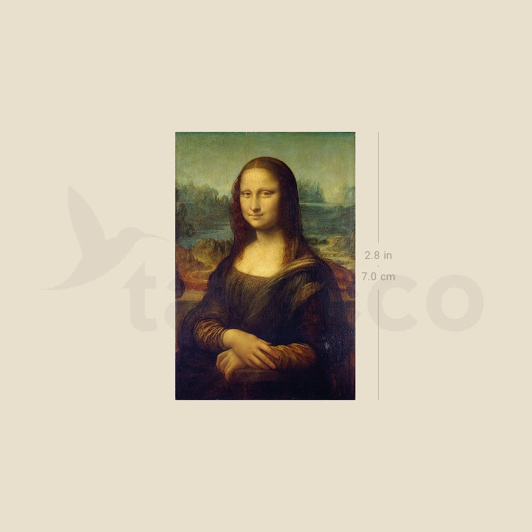 Tatuaje temporal de la Mona Lisa de Leonardo da Vinci (juego de 3)