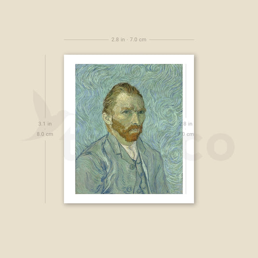 Tatuaje temporal "Autorretrato" de Van Gogh - Juego de 3
