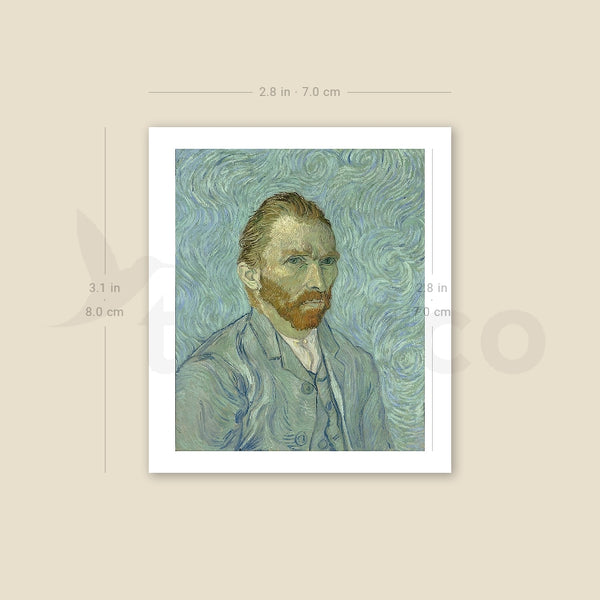 Van Gogh's Self-Portrait Temporary Tattoo - Set of 3