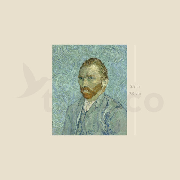 Van Gogh's Self-Portrait Temporary Tattoo - Set of 3