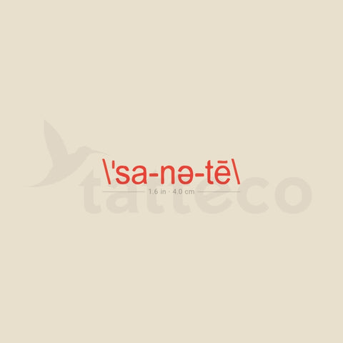 \ˈsa-nə-tē\ Temporary Tattoo - Set of 3